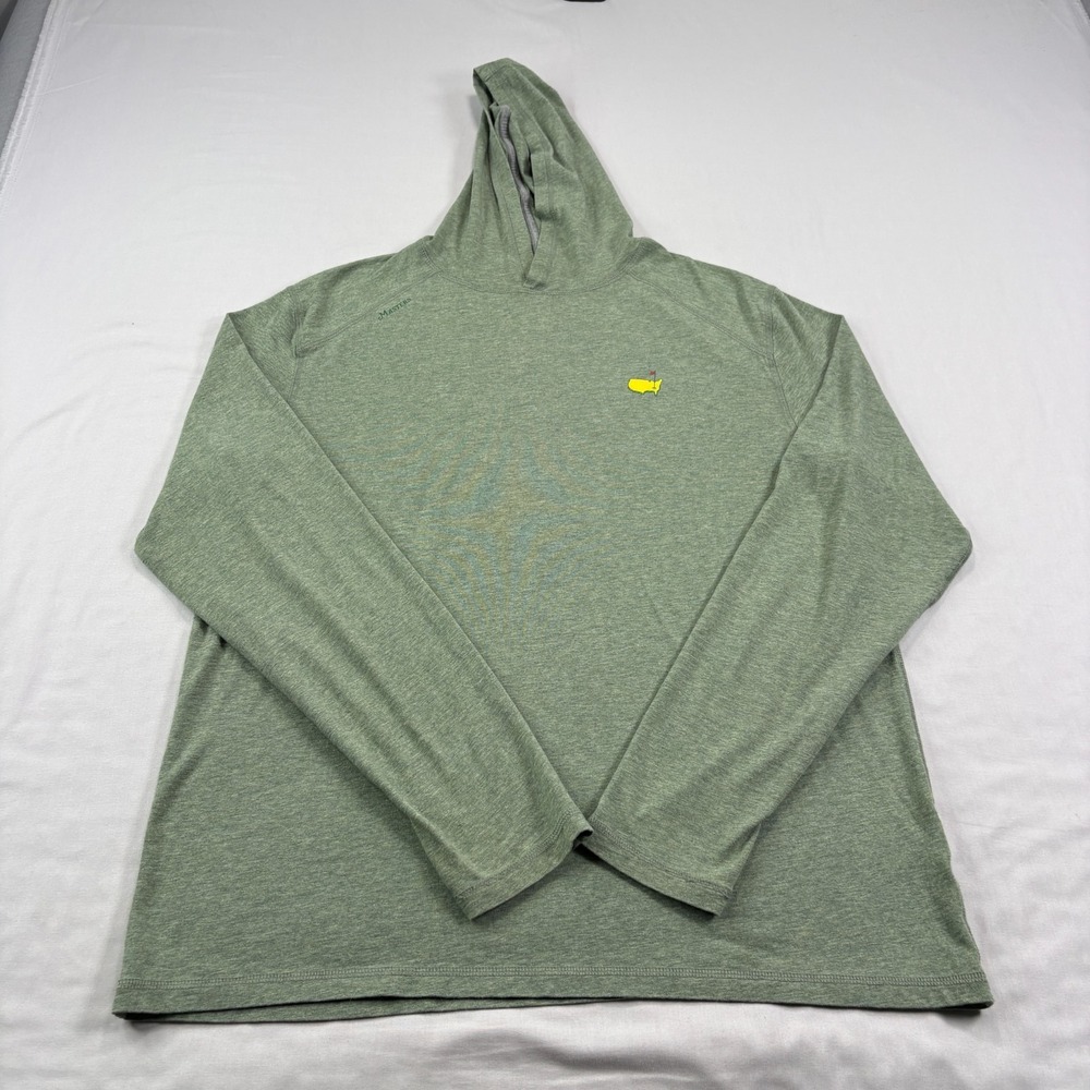 Masters Hoodie Mens S Green Tasc Performance Pullover Golf Lightweight Stretch